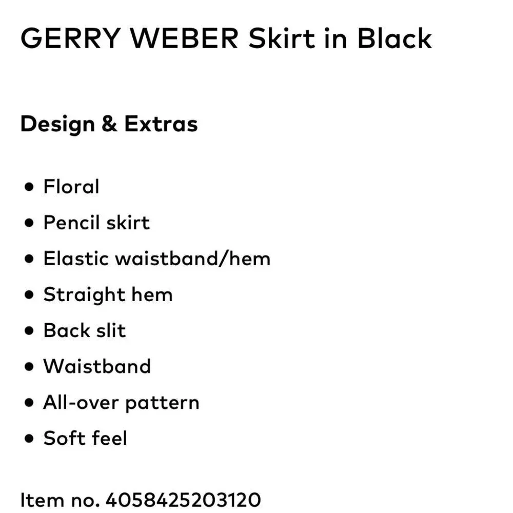 Gerry Weber Floral Pencil Skirt Yellow Black Straight Size 10
